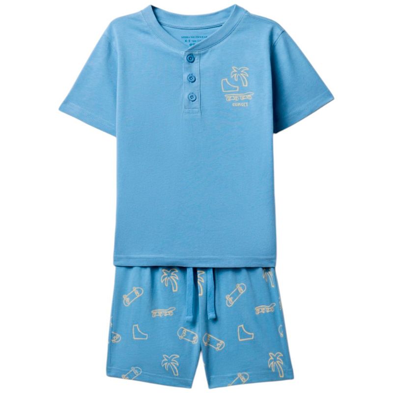 Pijama-de-2-piezas-bicolor-con-estampado-para-niño-104874843