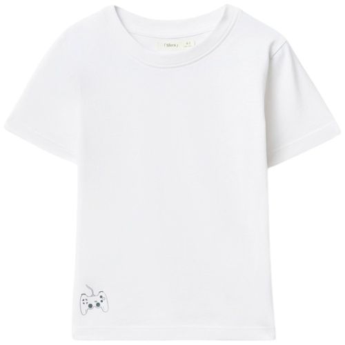 Camiseta blanca sólido para niño