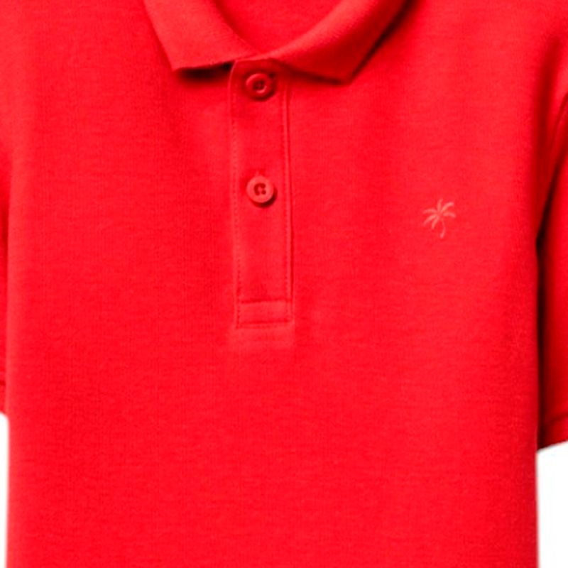 Camisa-polo-roja-solido-para-niño-104874890