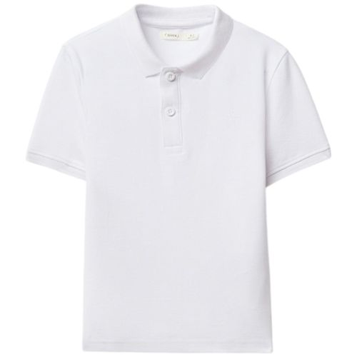 Camisa polo blanca sólido para niño