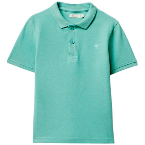 Camisa polo verde sólido para niño