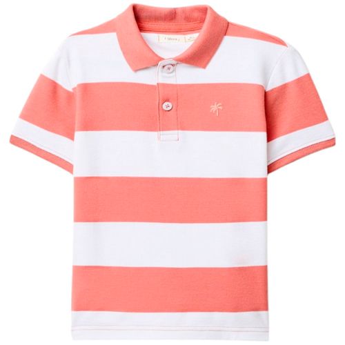 Camisa polo bicolor a rayas para niño
