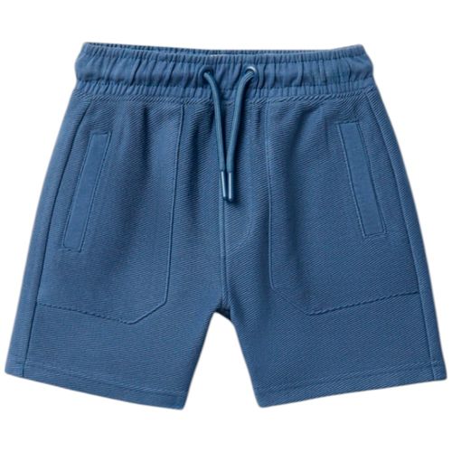 Short azul sólido para niño