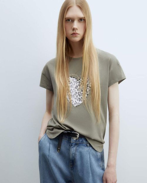 Camiseta Sfera verde manga corta para mujer