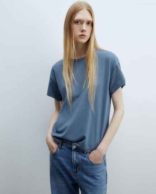Camiseta Sfera azul manga corta para mujer