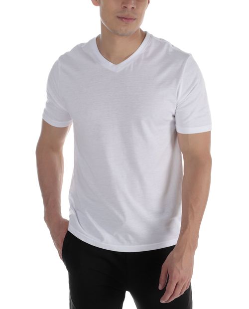 Camiseta deportiva Teammate blanca sólida para hombre