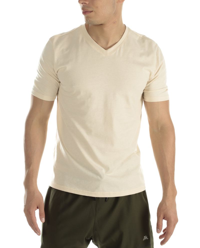 104731533-Camiseta-deportiva-Teammate-beige-solida-para-hombre