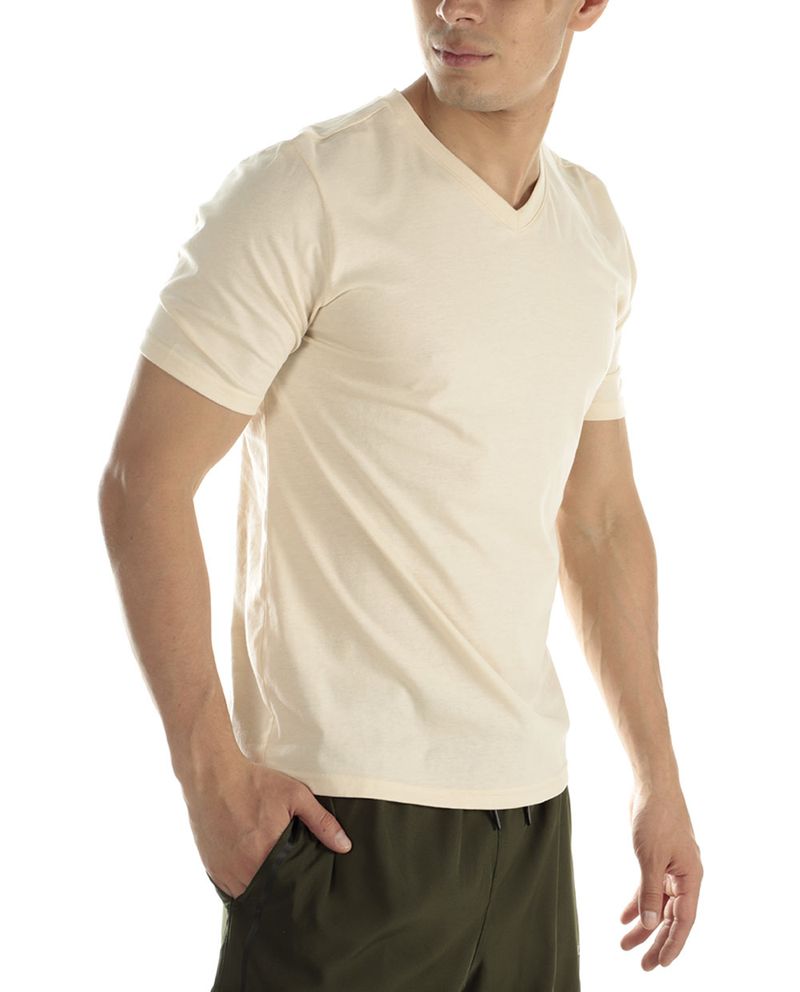 104731533-Camiseta-deportiva-Teammate-beige-solida-para-hombre