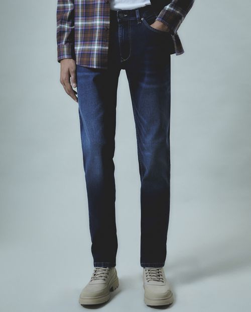 Jeans slim fit Sfera azul oscuro denim para hombre