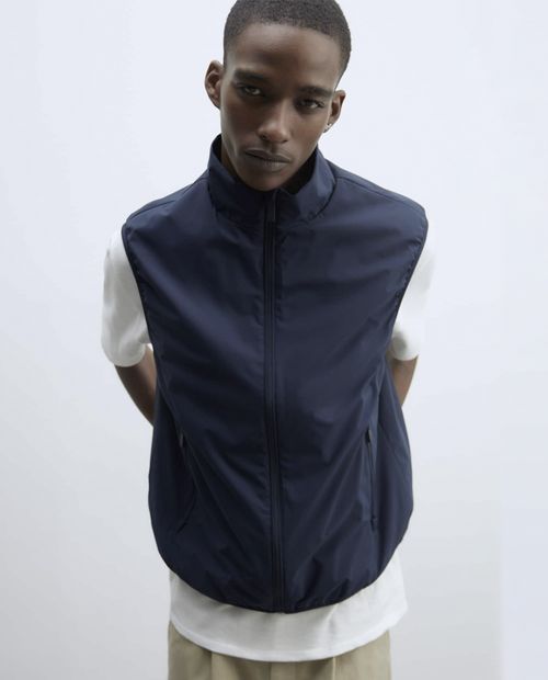Chaleco Sfera navy sólido para hombre