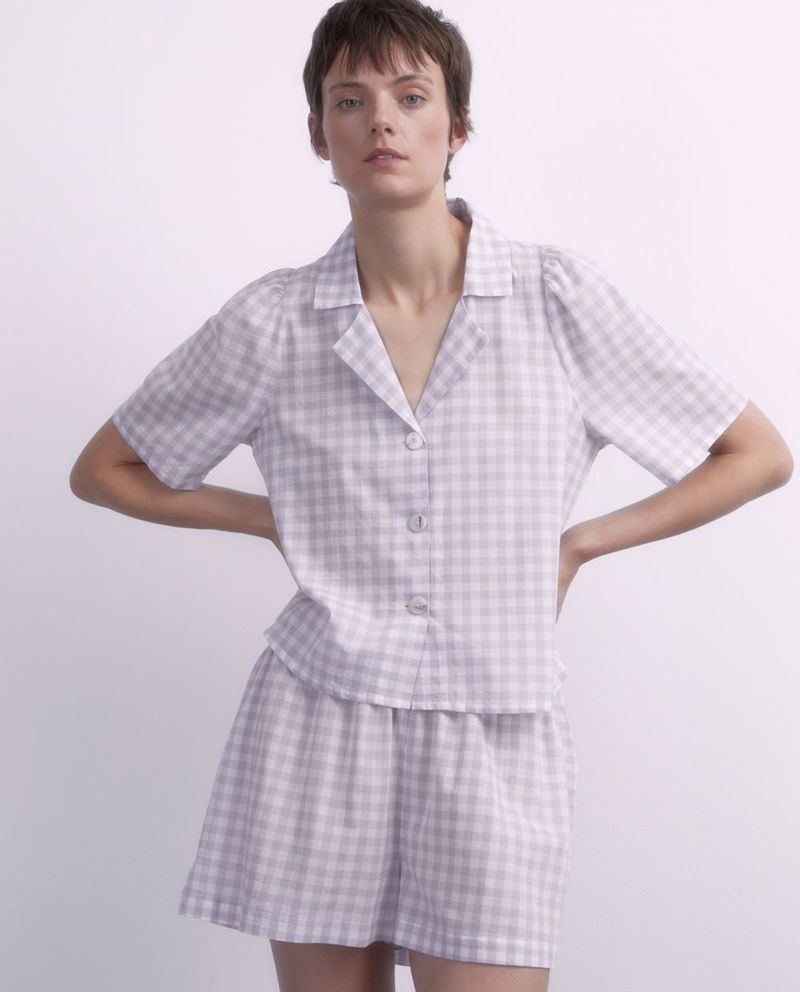 104871835-Pijama-con-short-Sfera-cuadriculada-para-mujer