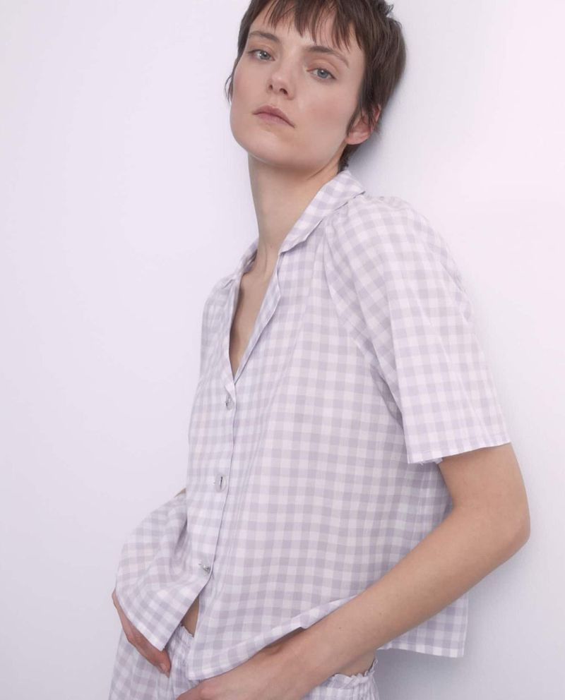 104871835-Pijama-con-short-Sfera-cuadriculada-para-mujer