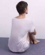 104871784-Camiseta-de-pijama-Sfera-blanca-manga-corta-para-dama