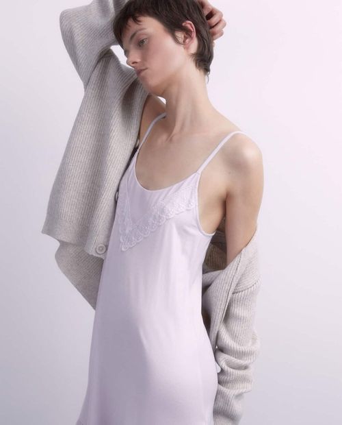 Camisón Sfera morado lila de tirantes para mujer