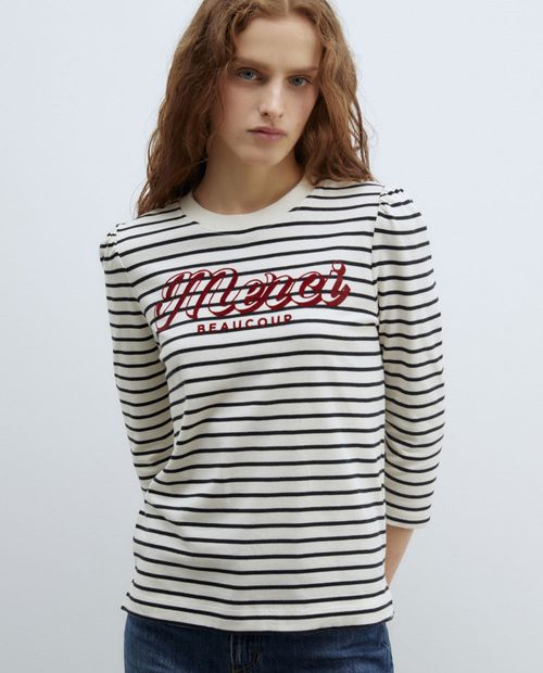 Camiseta Sfera rayado manga 3/4 para mujer