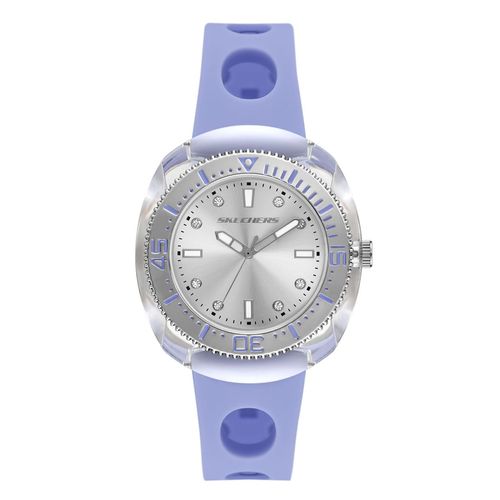 Reloj Skechers análogo de silicón morado para mujer