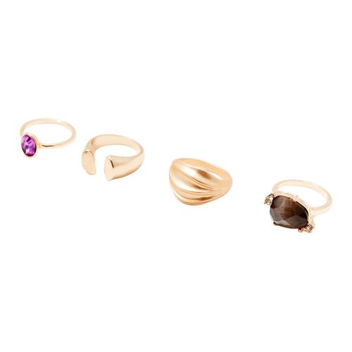 Set de anillos dorados para mujer