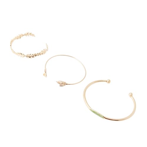 Set de pulseras doradas para mujer