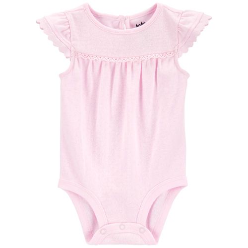 Mameluco rosado calado para bebé niña