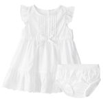 Vestido-blanco-solido-para-bebe-niña-104882690