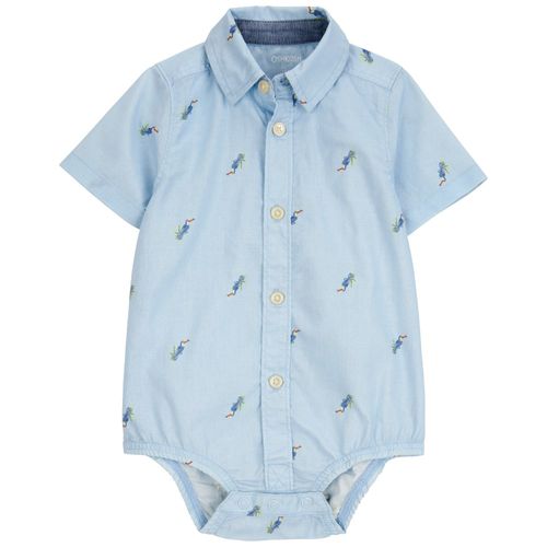 Mameluco azul mini print para bebé niño