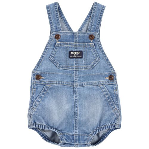 Overall azul sólido para bebé niño