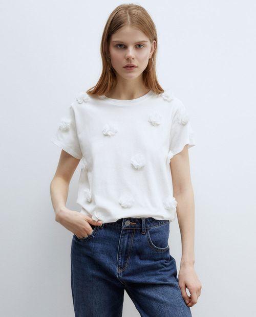 Camiseta Sfera blanca manga corta para mujer