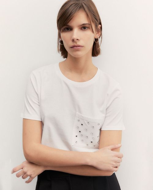 Camiseta Sfera blanca manga corta para mujer