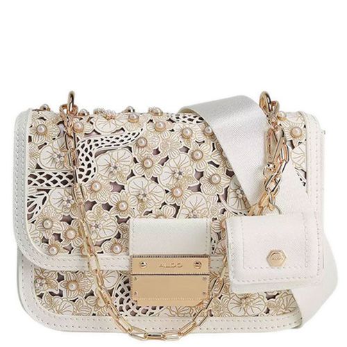 Cartera crossbody Aldo color blanco para mujer