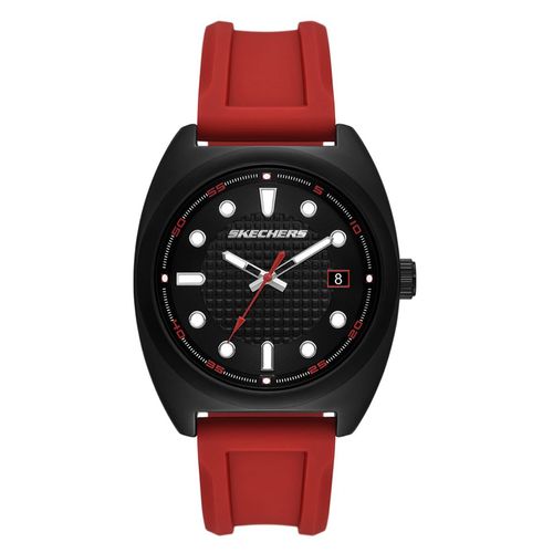 Reloj Skechers análogo de silicona color rojo para hombre