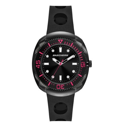 Reloj Skechers análogo de silicona color negro para hombre