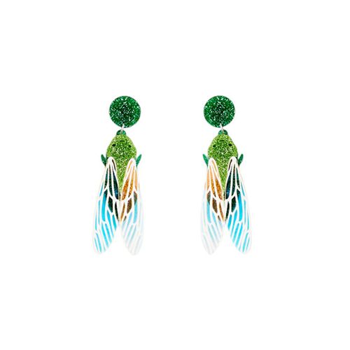 Aretes en forma de cigarra para mujer