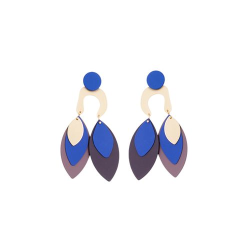 Aretes largos multicolor para mujer