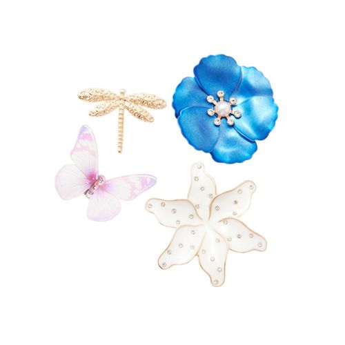 Set 4 pines florales para mujer