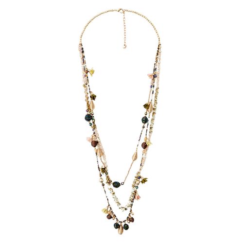 Collar triple multicolor para mujer