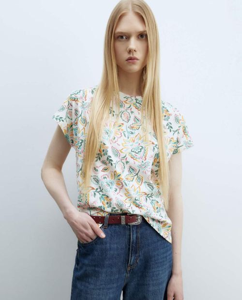 Camiseta Sfera estampada manga corta para mujer