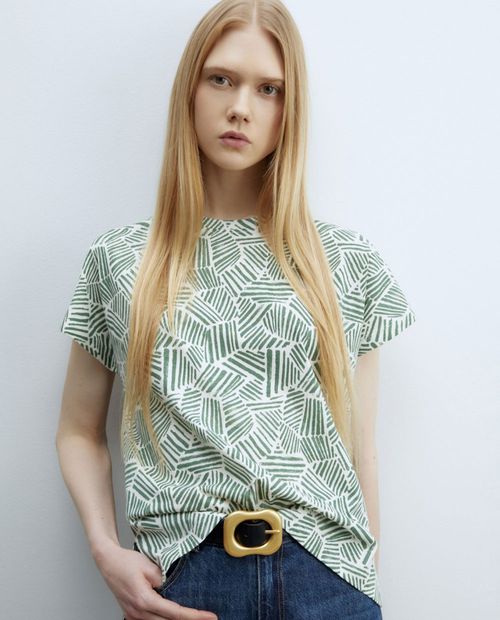 Camiseta Sfera estampada manga corta para mujer