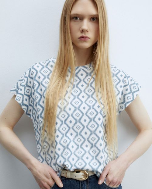 Camiseta Sfera estampada manga corta para mujer