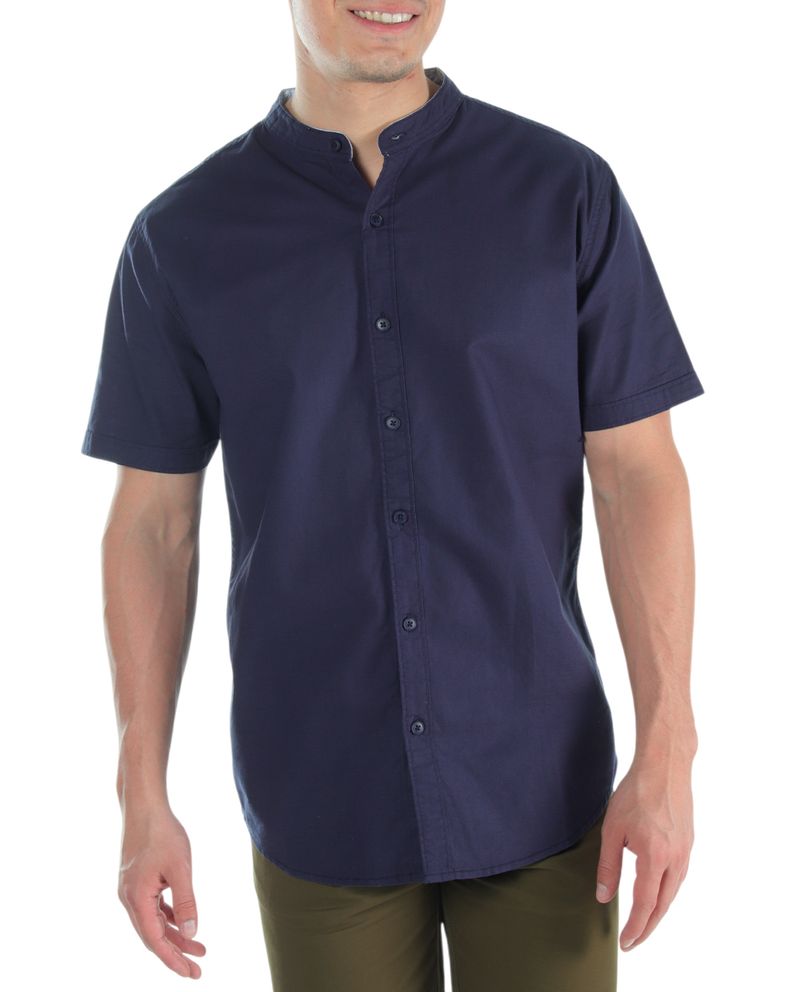 104693148-Camisa-casual-de-lino-Unexpected-azul-navy-solido-para-hombre
