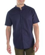 104693149-Camisa-casual-de-lino-Unexpected-azul-navy-solido-para-hombre