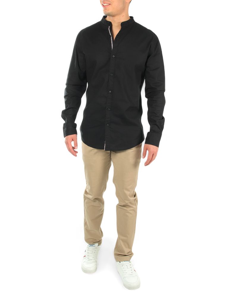 104693159-Camisa-casual-de-lino-Unexpected-negra-solida-para-hombre