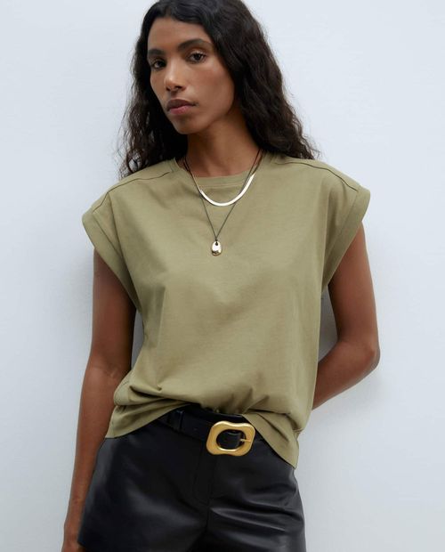 Camiseta Sfera verde manga corta para mujer