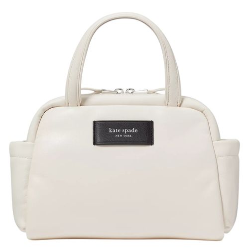 Cartera satchel Kate Spade Puffed color blanco para mujer