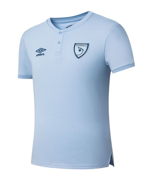 Camiseta tipo polo selección Guatemala celeste 2025-26 para hombre