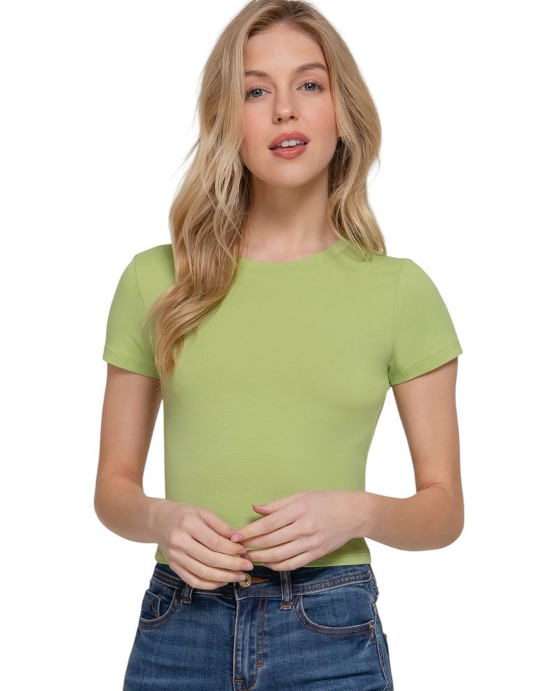 104881348-Camiseta-Active-Basic-verde-manga-corta-para-mujer