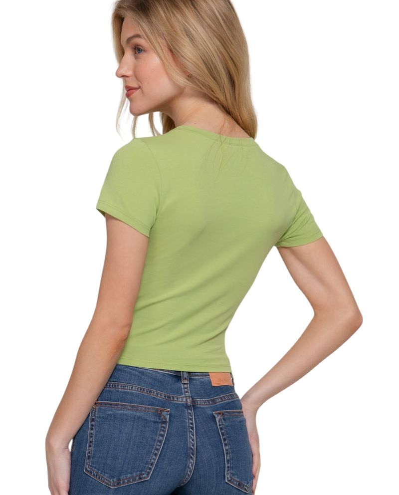 104881348-Camiseta-Active-Basic-verde-manga-corta-para-mujer