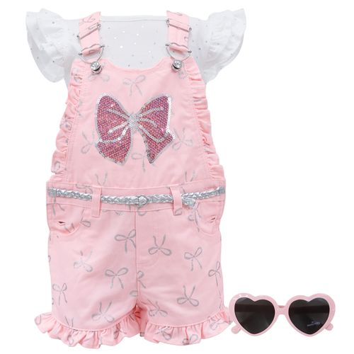 Conjunto de 3 piezas bicolor con estampado para bebé niña