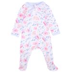 Set-de-2-pijamas-bicolor-con-estampado-de-flores-para-bebe-niña-104847321
