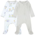 Set-de-2-pijamas-bicolor-con-estampado-para-bebe-niño-104847323