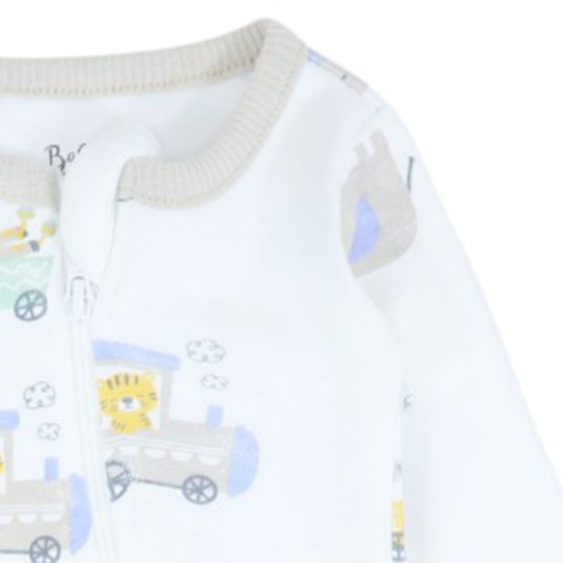 Set-de-2-pijamas-bicolor-con-estampado-para-bebe-niño-104847323